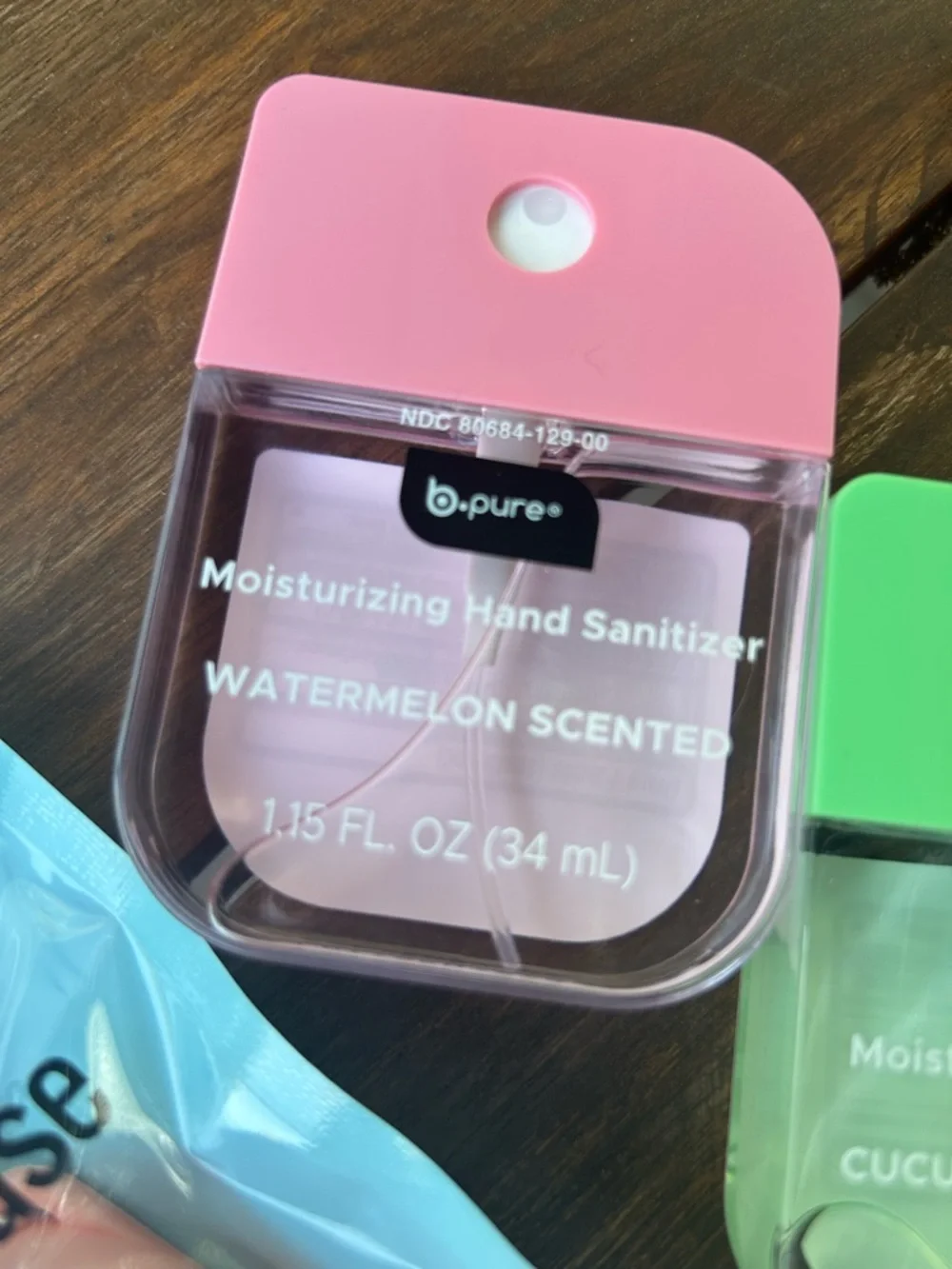 b.pure Moisturizing Hand Sanitizer Spray Bundle + Silicone Case (3pc Set) nwt